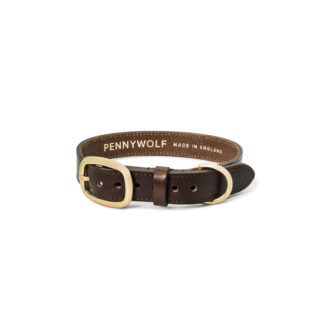 Brown Leather Dog Collar