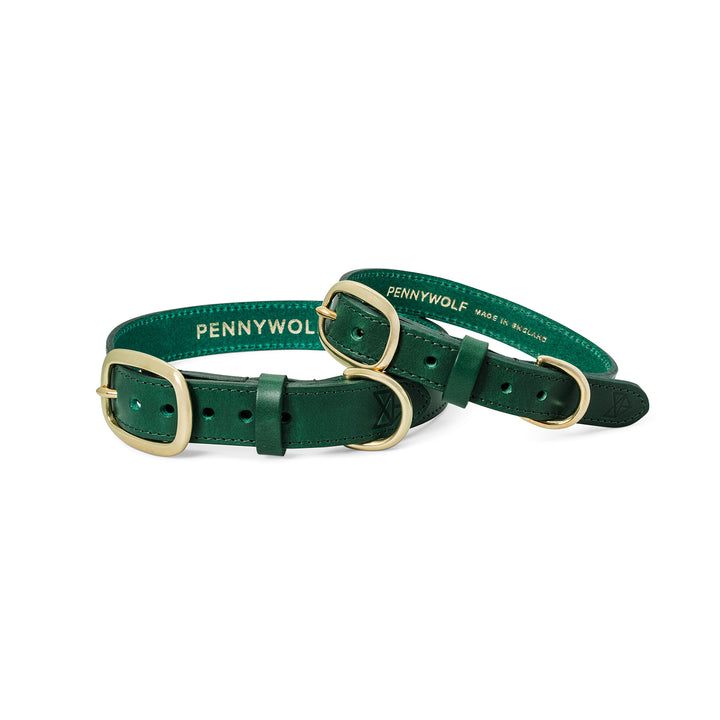 Green Leather Dog Collars