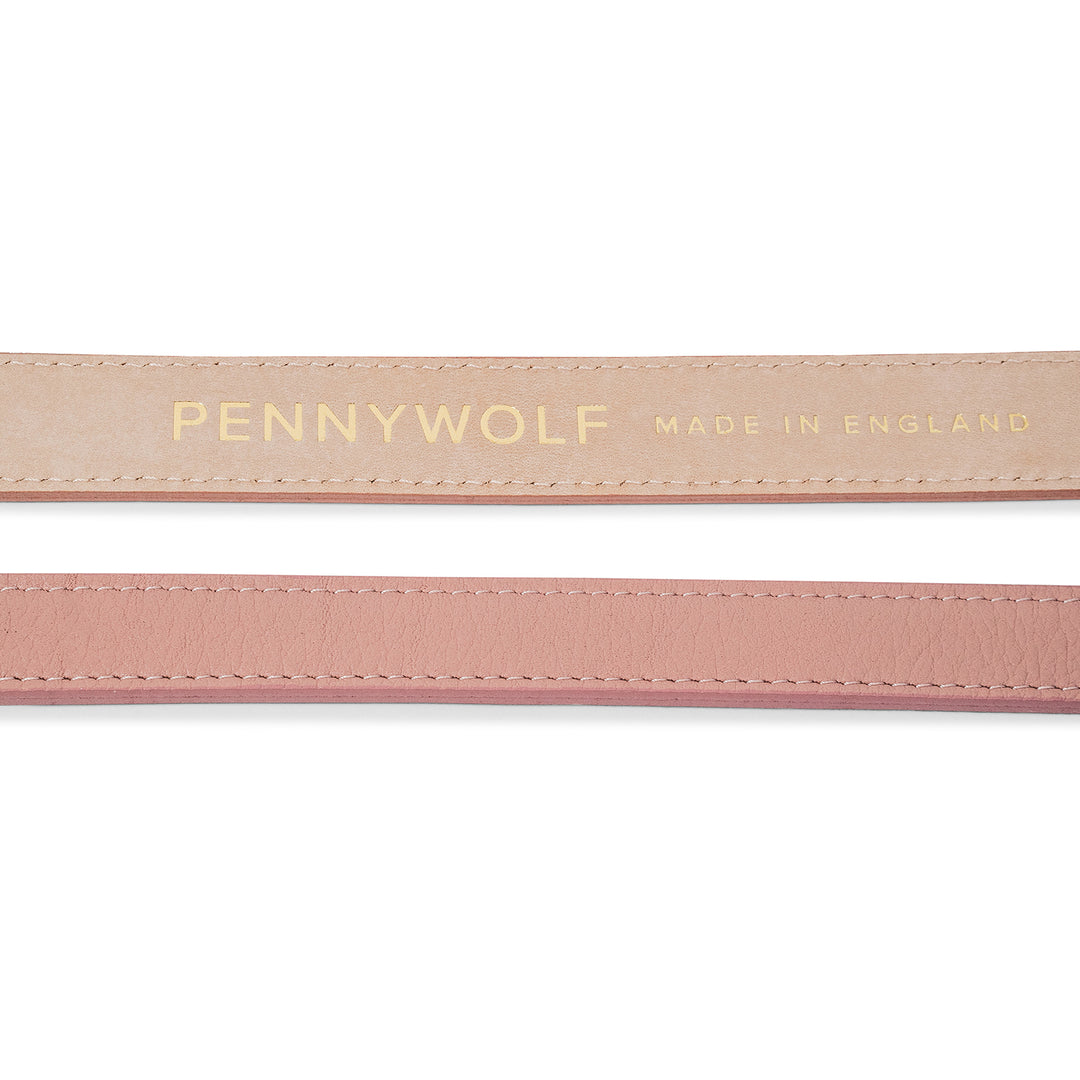 Pink Leather Dog Leads